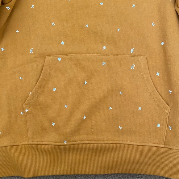 Kith K’s StockX authentic 100% cotton yellow mustard pullover hoodie for men - Picture 7 of 16